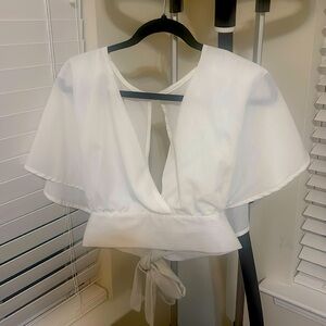 Shein Swimsuit wrap top, cropped. Size large.